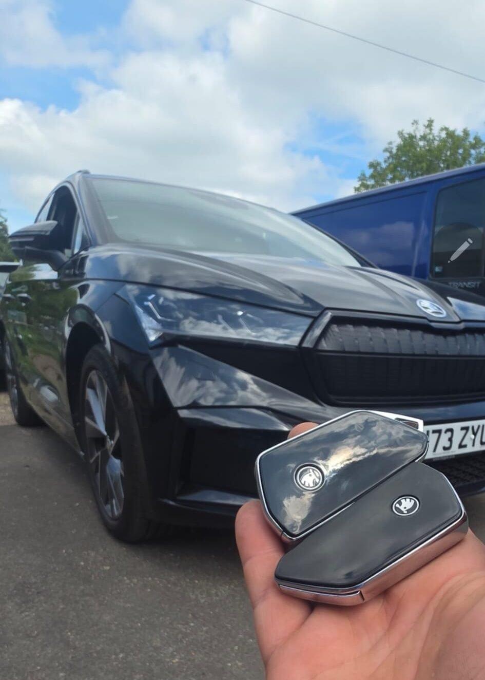 New lock set and replacement keys fitted to a Skoda Enyaq by Key Genie